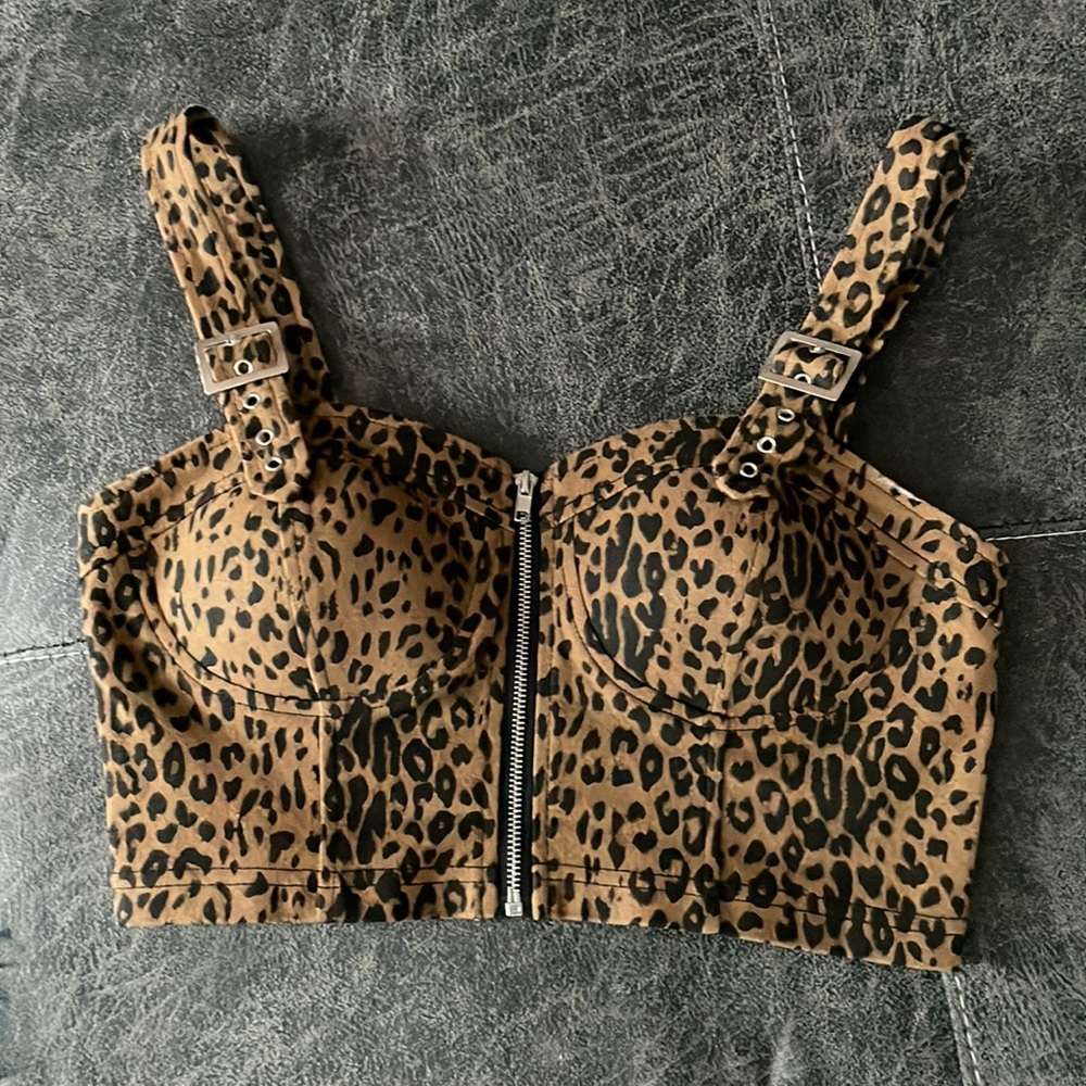 Leopard Crop Top SZ Small